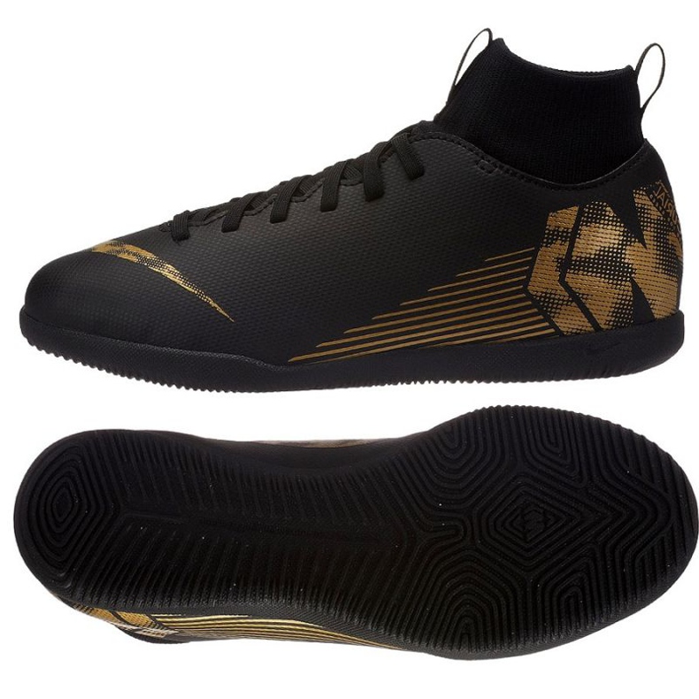 Inomhusskor Nike Mercurial SuperflyX 6 Club Ic Jr AH7346-077 svart svart