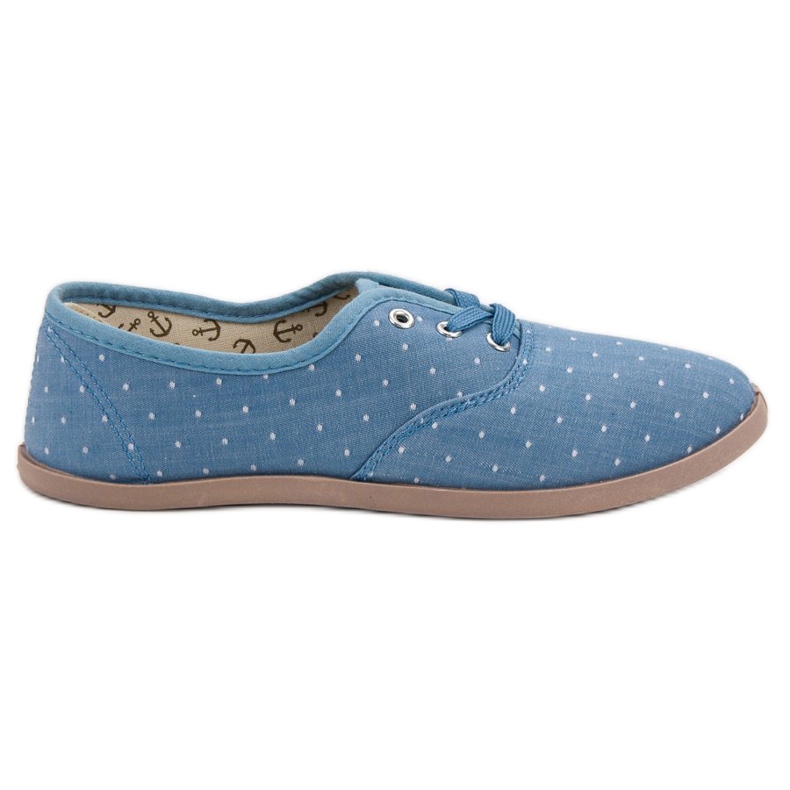 Sneakers med prickar blå