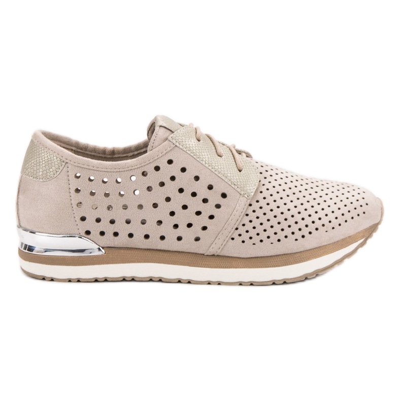 Aclys Openwork beige brogues brun gul