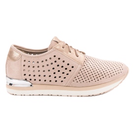 Aclys Openwork rosa brogues brun