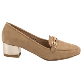 Kylie Loafers med hög klack brun