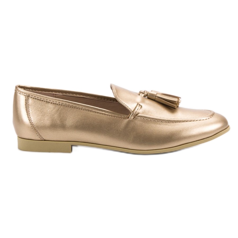 Fransade gyllene loafers VICES