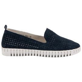 Filippo Navy Leather Lords blå marinblå