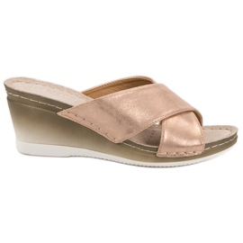 VINCEZA Sandaler med kil gul