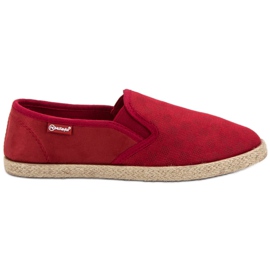 MCKEYLOR Burgundy Slipons röd