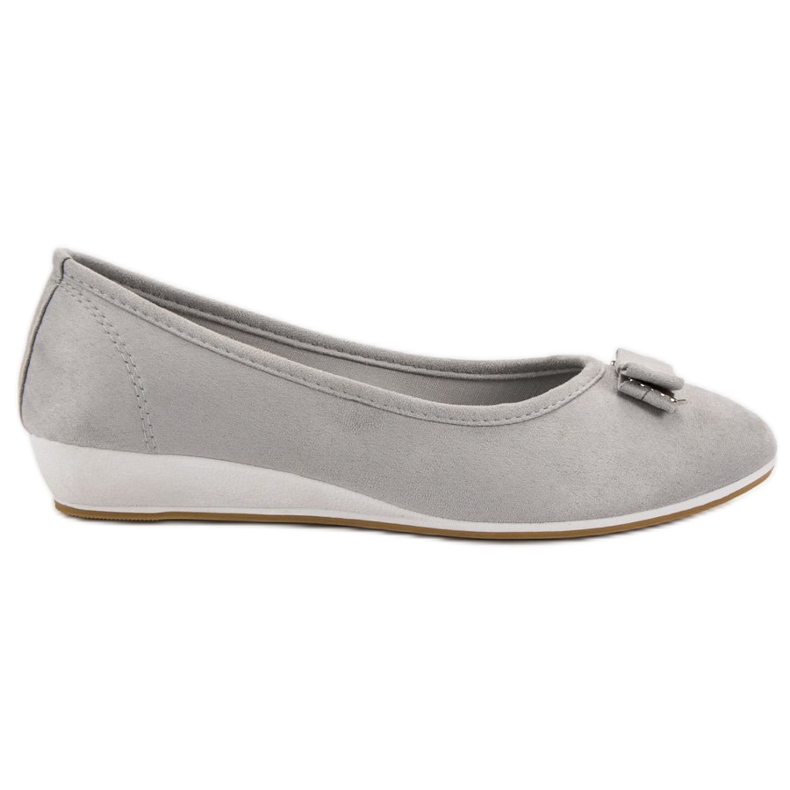 Vinceza Ballerina med rosett grå