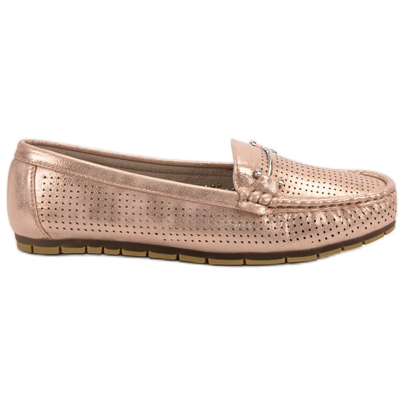 Kylie Glänsande loafers rosa