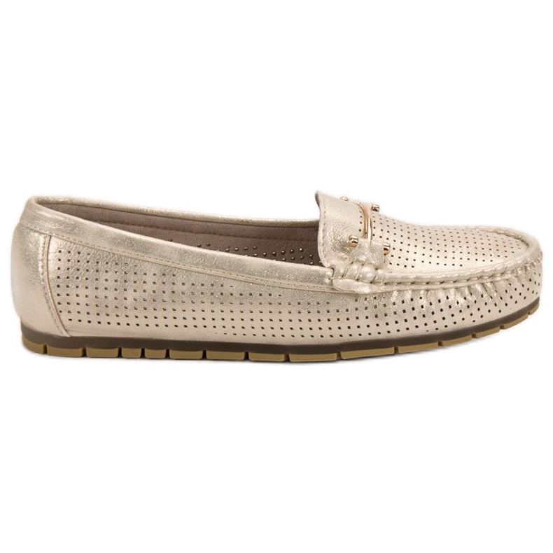 Kylie Glänsande loafers gul