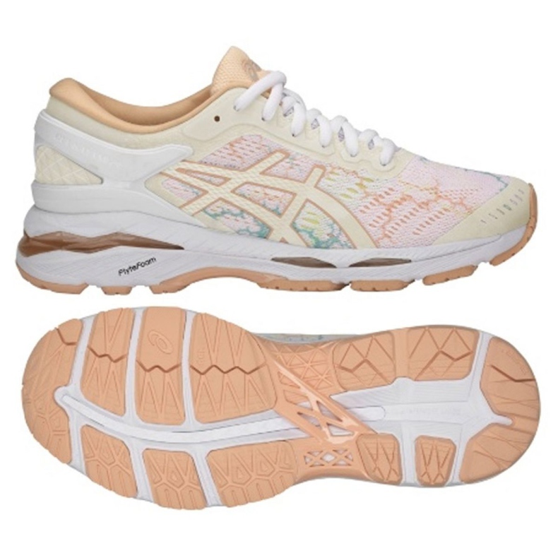 Löparskor Asics gel Kayano 24 Lite Show W T8A9N-0101 vit mångfärgad rosa