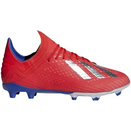 Adidas X 18.1 Fg Jr BB9353 fotbollsskor röd röd
