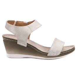 VINCEZA Sandaler med kil grå