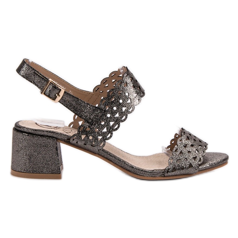 Kylie Grå högklackade sandaler