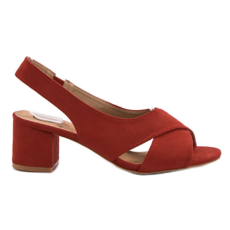Kylie Röda sandaler i mocka