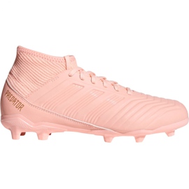 Adidas Predator 18.3 Fg Jr DB2317 fotbollsskor rosa rosa