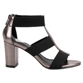 Trendiga sandaler på VINCEZA Bar grå