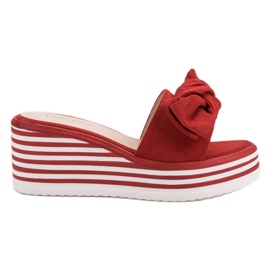 Röda VINCEZA -tofflor