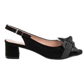 Filippo Sandaler i mocka med rosett svart