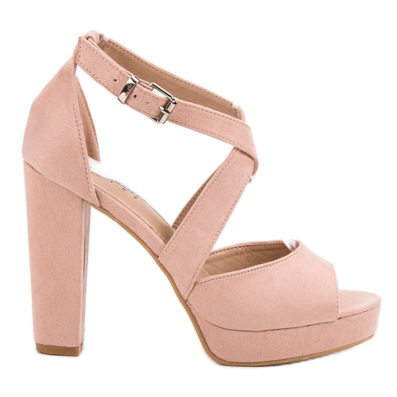 Seastar Sandaler i mocka på plattformen rosa