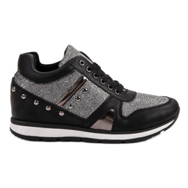 Cm Paris Svarta sneakers med strass