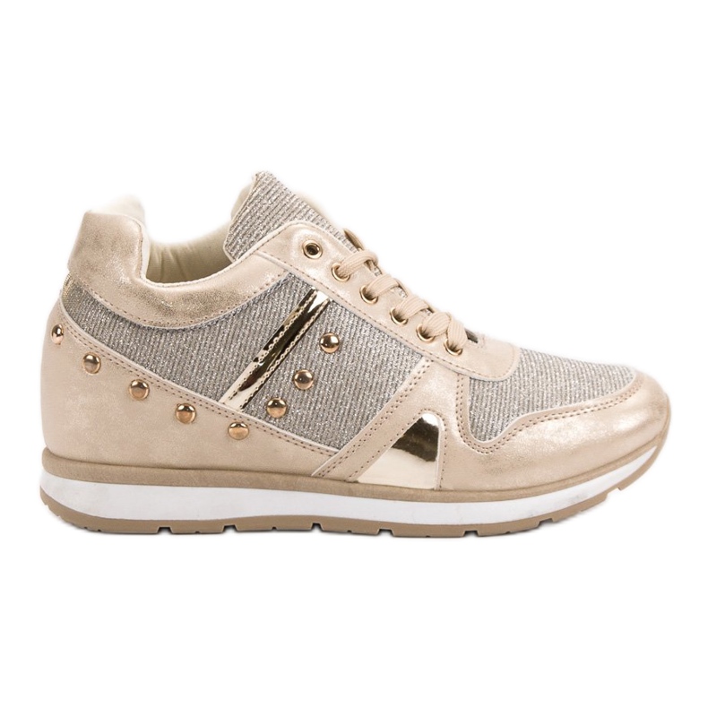 Cm Paris Gyllene sneakers med strass