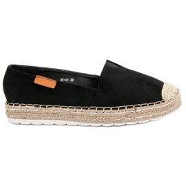Svart mocka Espadrilles