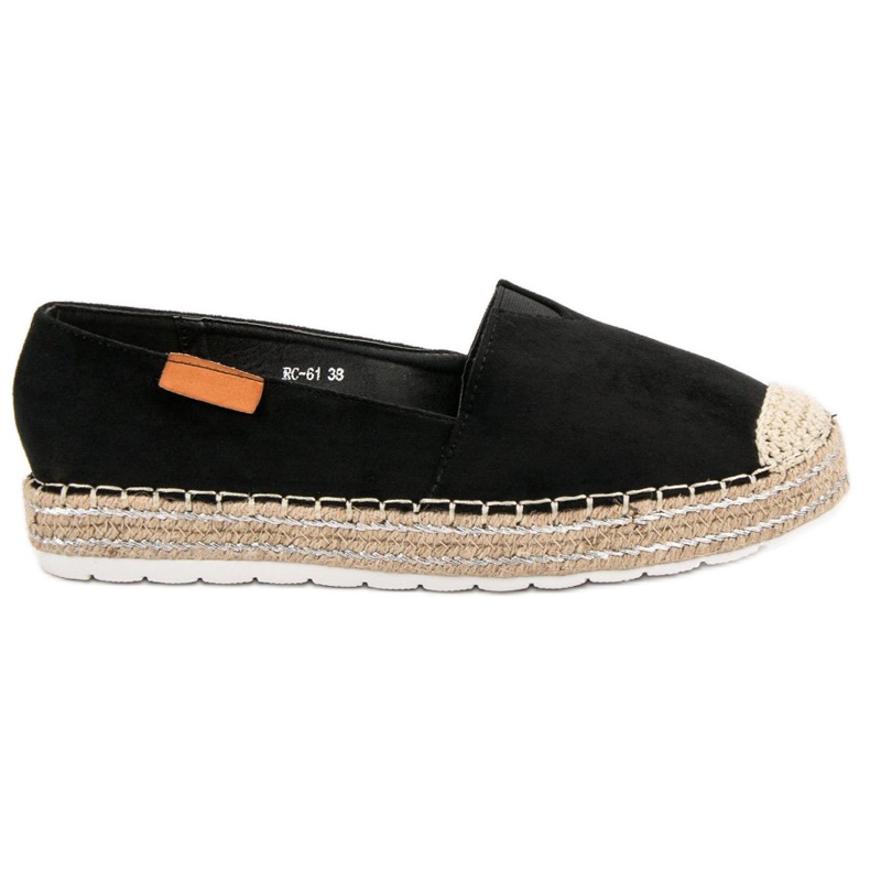 Svart mocka Espadrilles