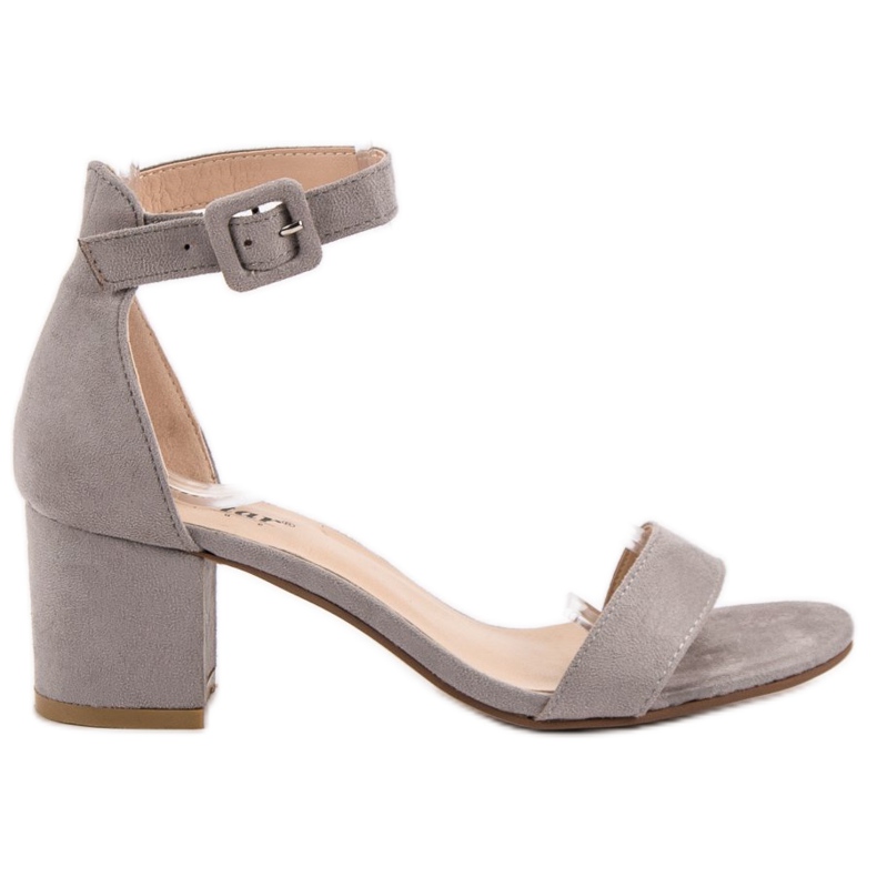 Seastar Grå högklackade sandaler