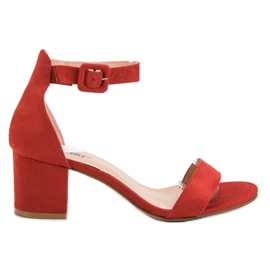 Seastar Röda sandaler med höga klackar