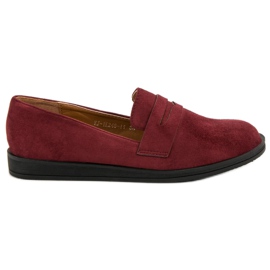 Best Shoes Burgundy Casual Loafers röd