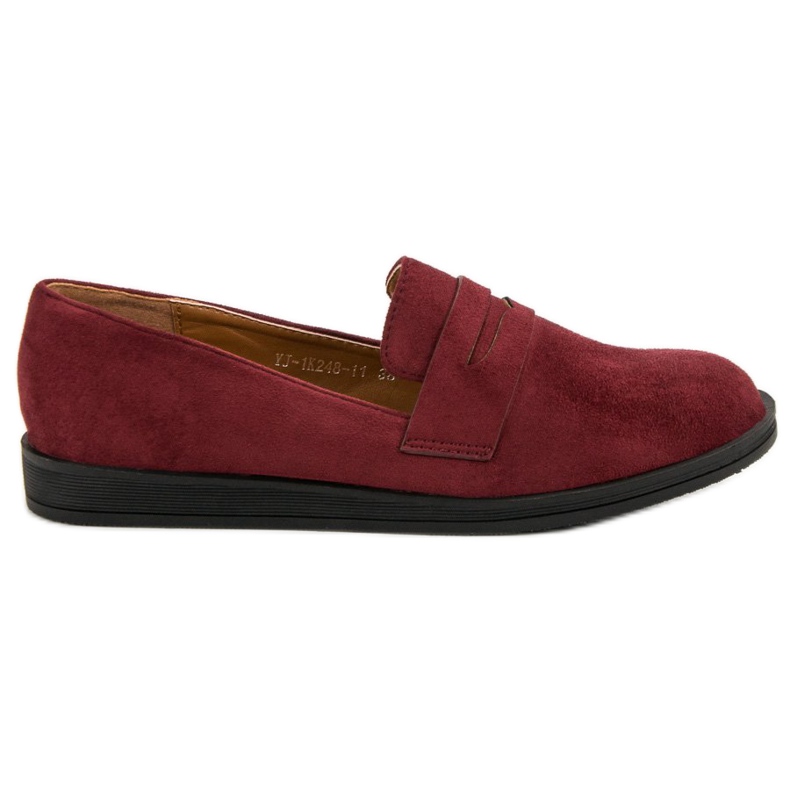Best Shoes Burgundy Casual Loafers röd