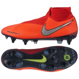 Nike Phantom Vsn Elite Df Sg Pro Ac M AO3264-600 fotbollsskor mångfärgad röd