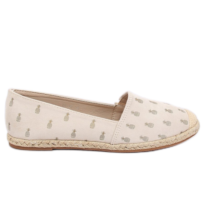 Espadriller med ananas beige 68-82 Beige
