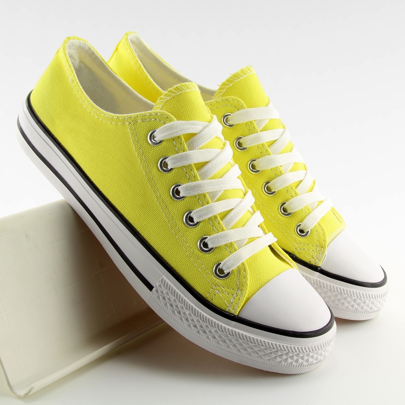 Klassiska kvinnors gula sneakers XL03 L.YELLOW II-GAT