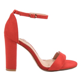 Seastar Sexiga sandaler på en bar röd