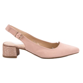 Weide Pumpar med glitterklack rosa