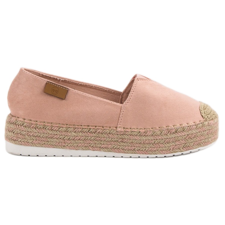 Forever Folie Rosa Espadrilles på plattformen