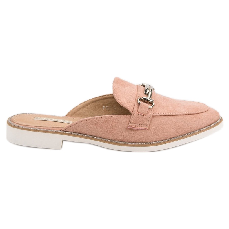 Eleganta tofflor för kvinnor rosa