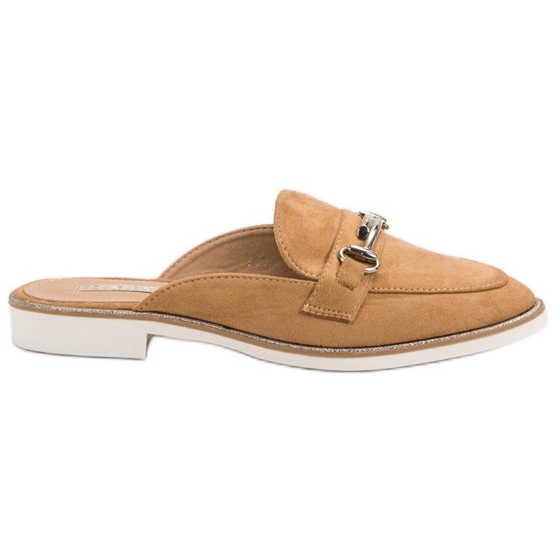 Eleganta tofflor för kvinnor brun