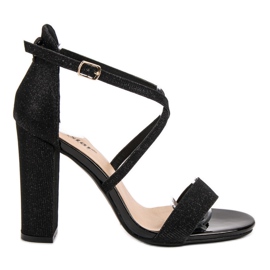 Seastar Eleganta sandaler med glitter svart