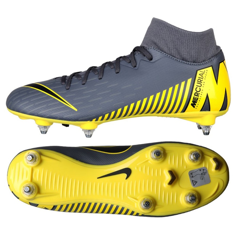 Nike Mercurial Superfly 6 Academy Sg M AH7364-070 fotbollsskor svart grå