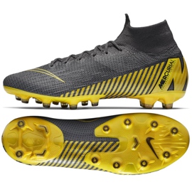 Nike Mercurial Superfly 6 Elite Ag Pro M AH7377-070 fotbollsskor svart grå