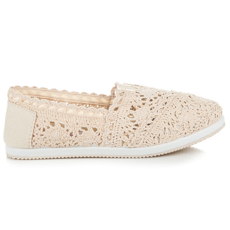 Seastar Beige Lace Slipons