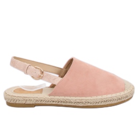 Espadriller med en öppen klack rosa HH-119 Rosa