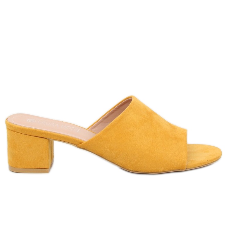 Gula högklackade sandaler QL-89 Yellow