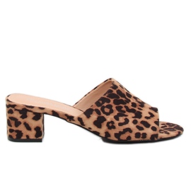 Högklackad leopard QL-89 Leopard brun