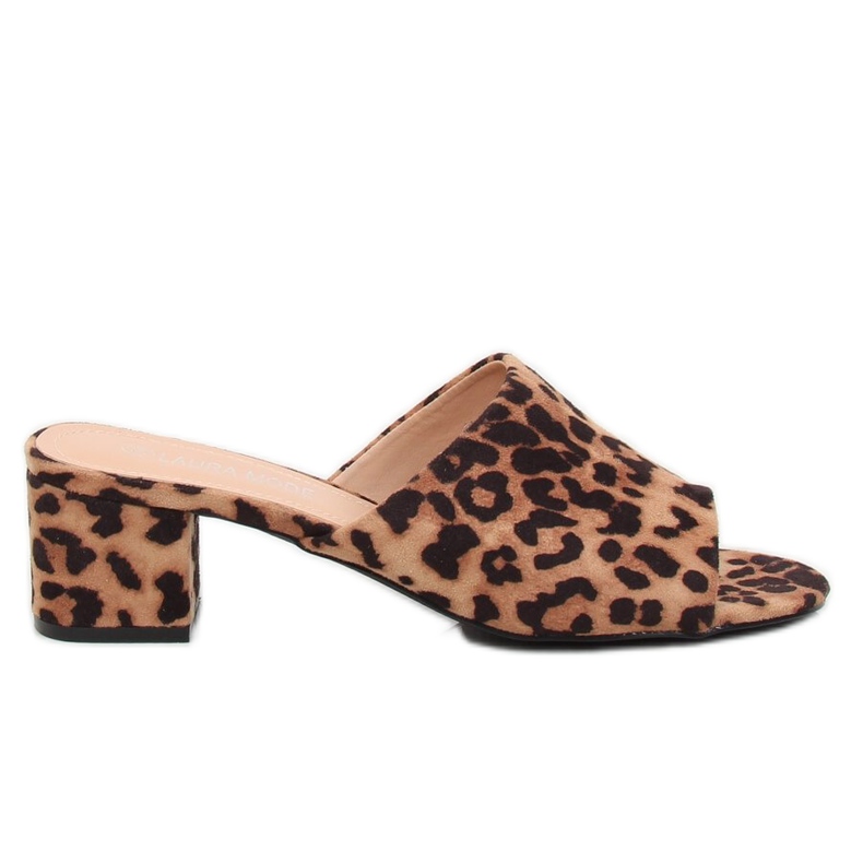 Högklackad leopard QL-89 Leopard brun