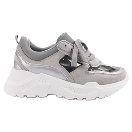 Transparenta sneakers grå