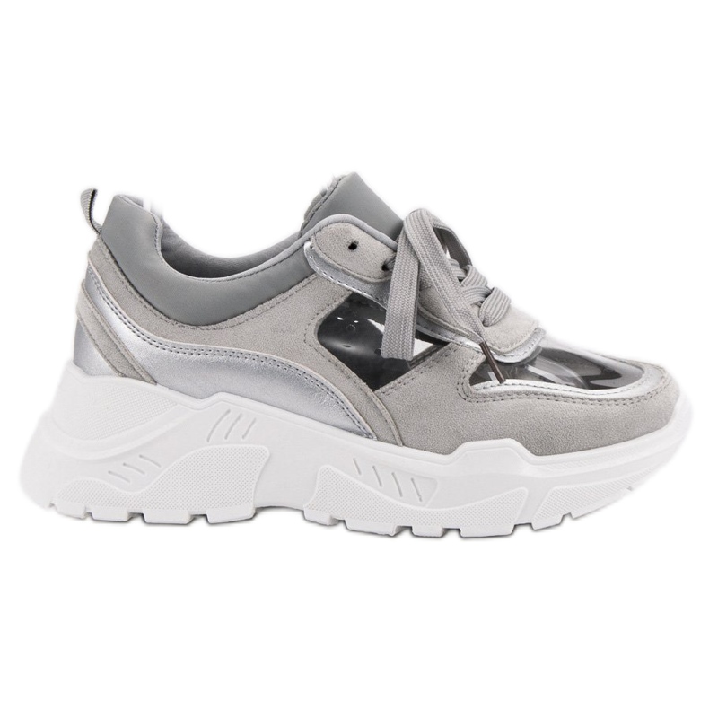 Transparenta sneakers grå