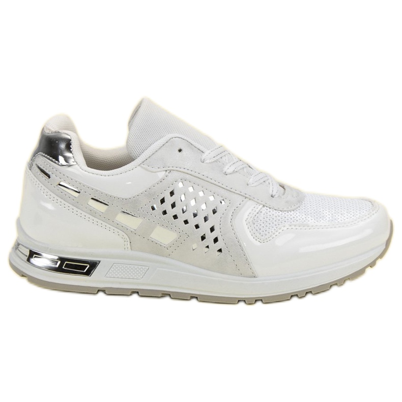 Sportskor med paljetter vit