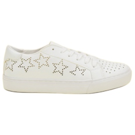 J. Star Openwork sneakers med stjärnor vit